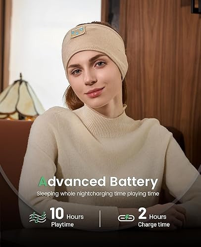 Perytong Bluetooth 5.4 Sleep Headphones Headband – Wireless Music Eye Mask with HD Stereo Speakers for Sleeping, Sports & Travel