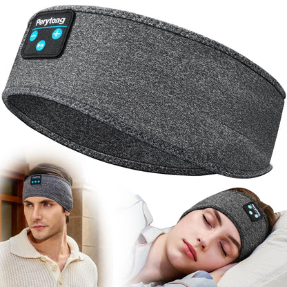 Perytong Bluetooth 5.4 Sleep Headphones Headband – Wireless Music Eye Mask with HD Stereo Speakers for Sleeping, Sports & Travel