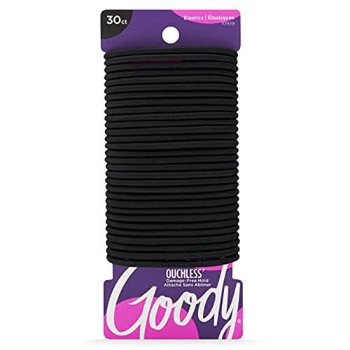 Goody Ouchless Hair Elastics - No Pull, No Breakage, Tangle-Free Hold for Thick, Curly, Coily Textured Hair